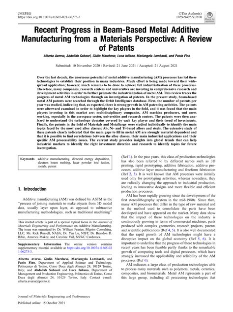 metal fabrication patents|Recent Progress in Beam.